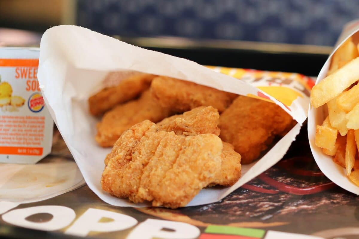 burger king hamburger chicken nuggets
