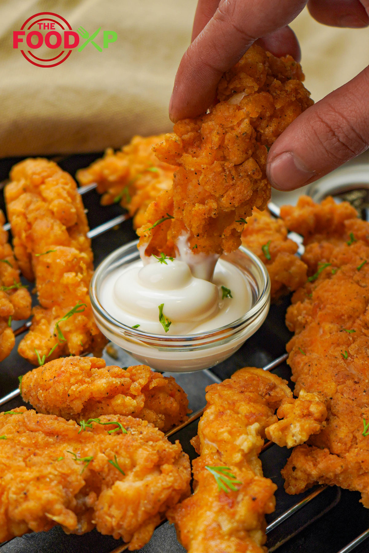 Eating KFC Chicken Tenders