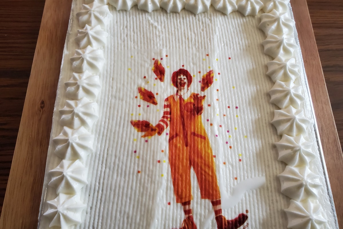 McDonald's Birthday Cake