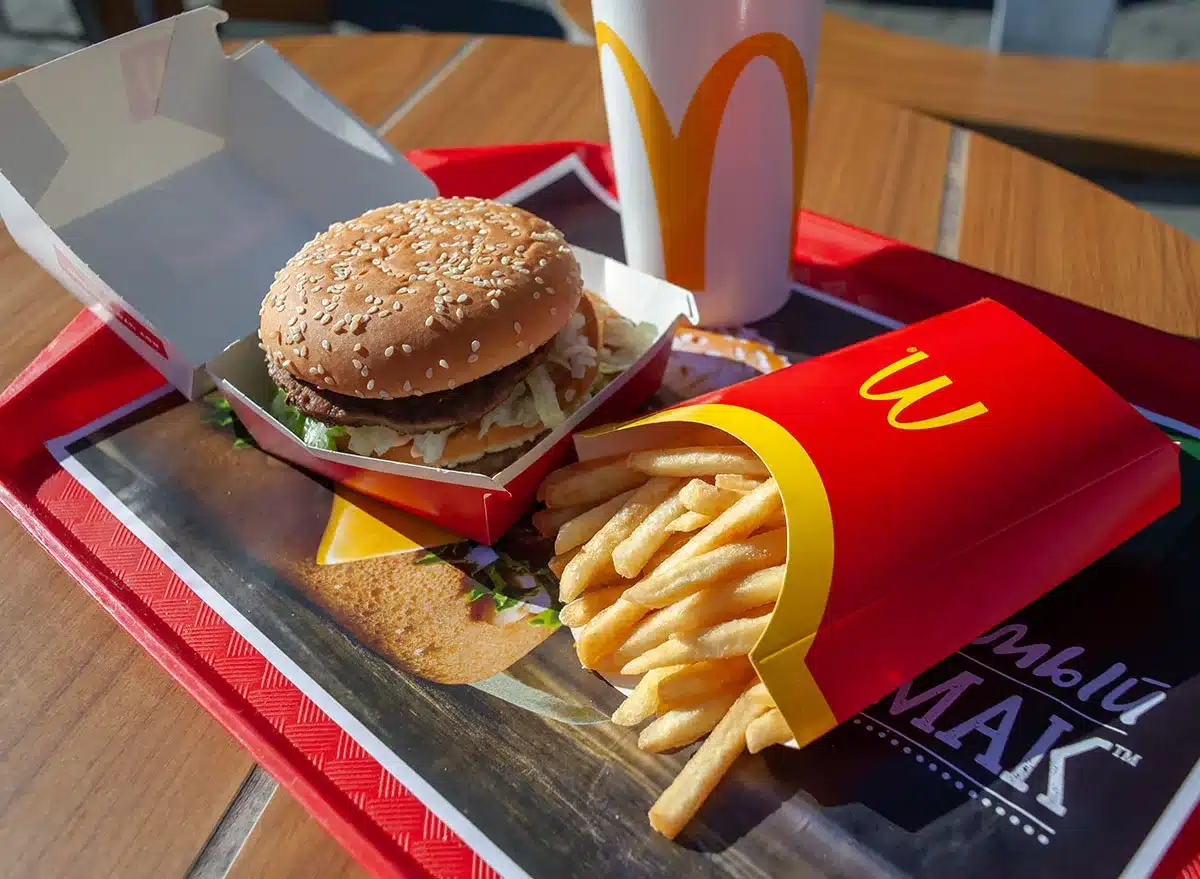 burger and fries